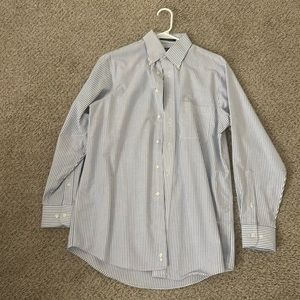Stafford blue striped men’s Oxford dress shirt
